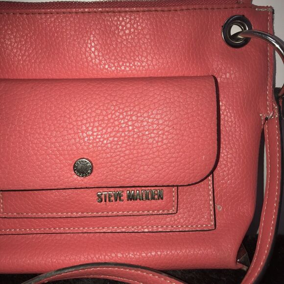 Steve Madden Bsoll Purse Crossbody CORAL - Picture 5 of 12
